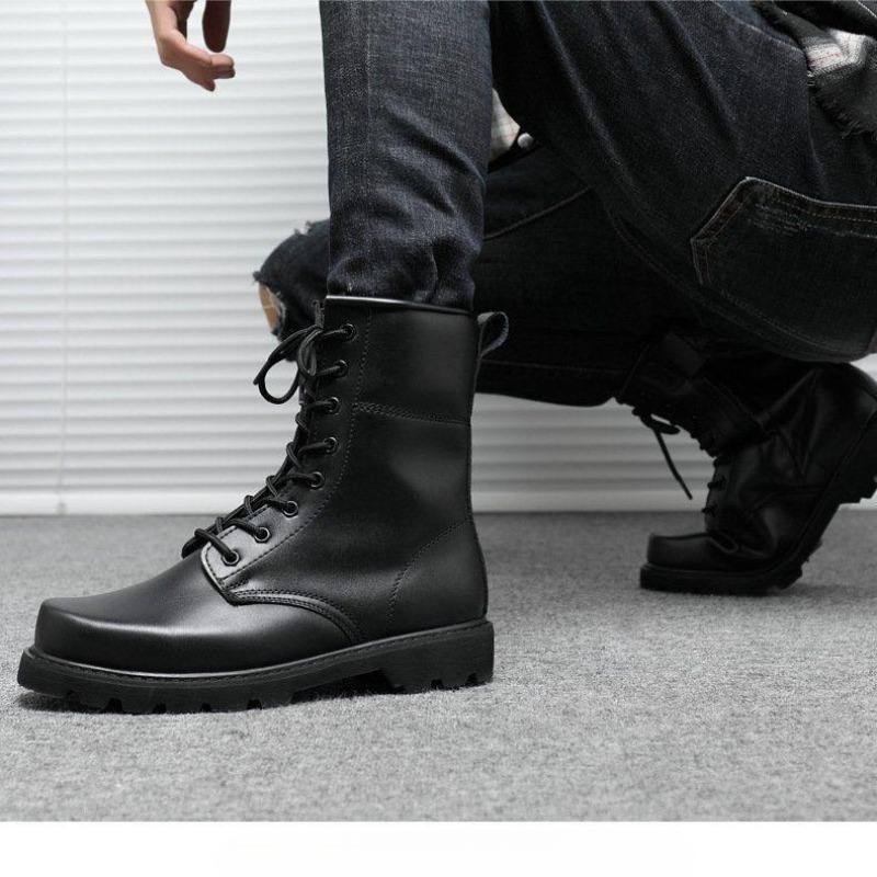 Work Boot Steel Toe - Tactical Combat Boots Mens High Top
