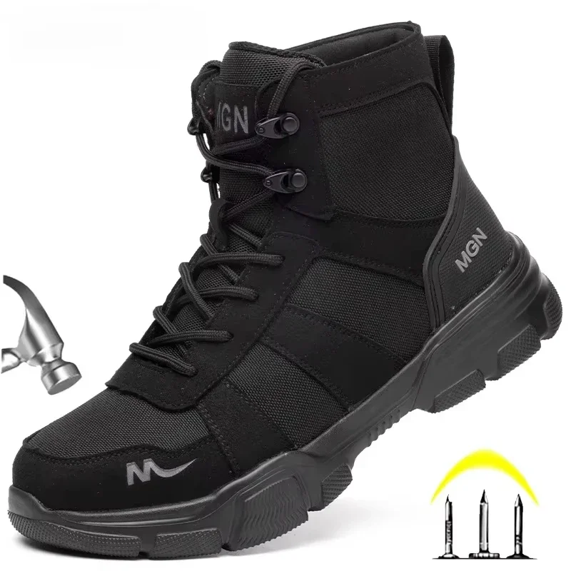 Work Boot Steel Toe - Work Boots Indestructible Men's Safety Shoes
