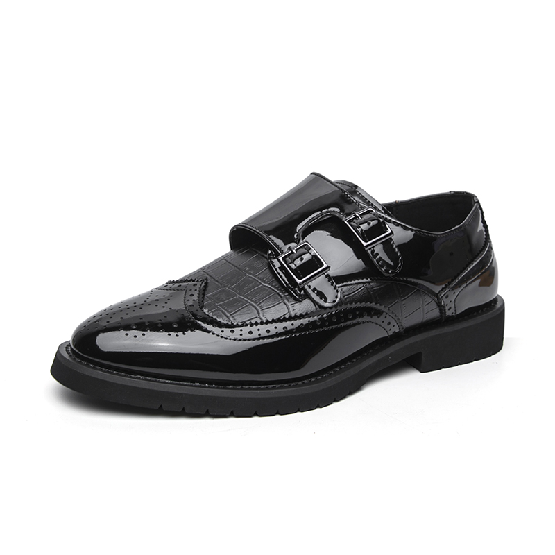 Men Patent Leather Monk Strap  - Monk Strap Shoe ulasan dan harga