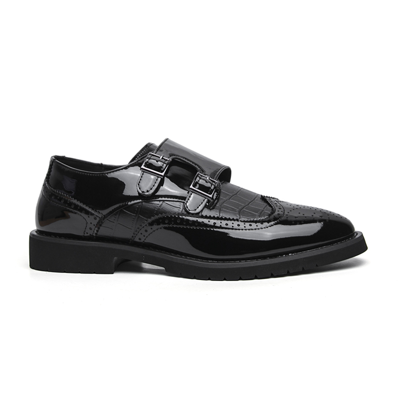 Men Patent Leather Monk Strap  - Monk Strap Shoe ulasan dan harga