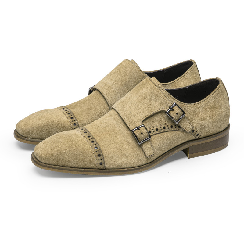 Vintage Design Men Dress Shoes - Monk Strap Shoe ulasan dan harga