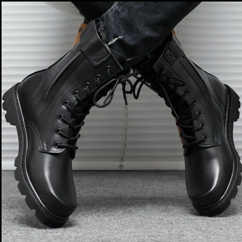 Tactical Combat Boots Mens Hig - Work Boot Steel Toe ulasan dan harga