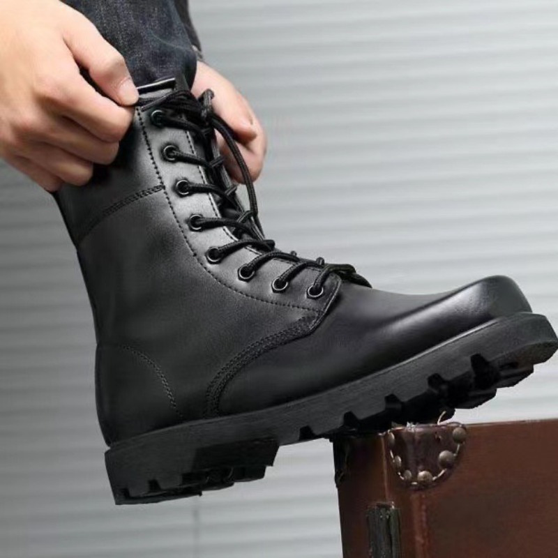 Tactical Combat Boots Mens Hig - Work Boot Steel Toe ulasan dan harga
