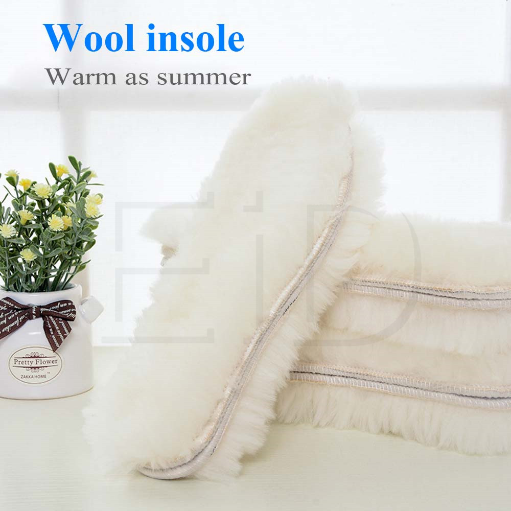 Natural Wool Insoles Fur warm  - Men Shoes Eid ulasan dan harga