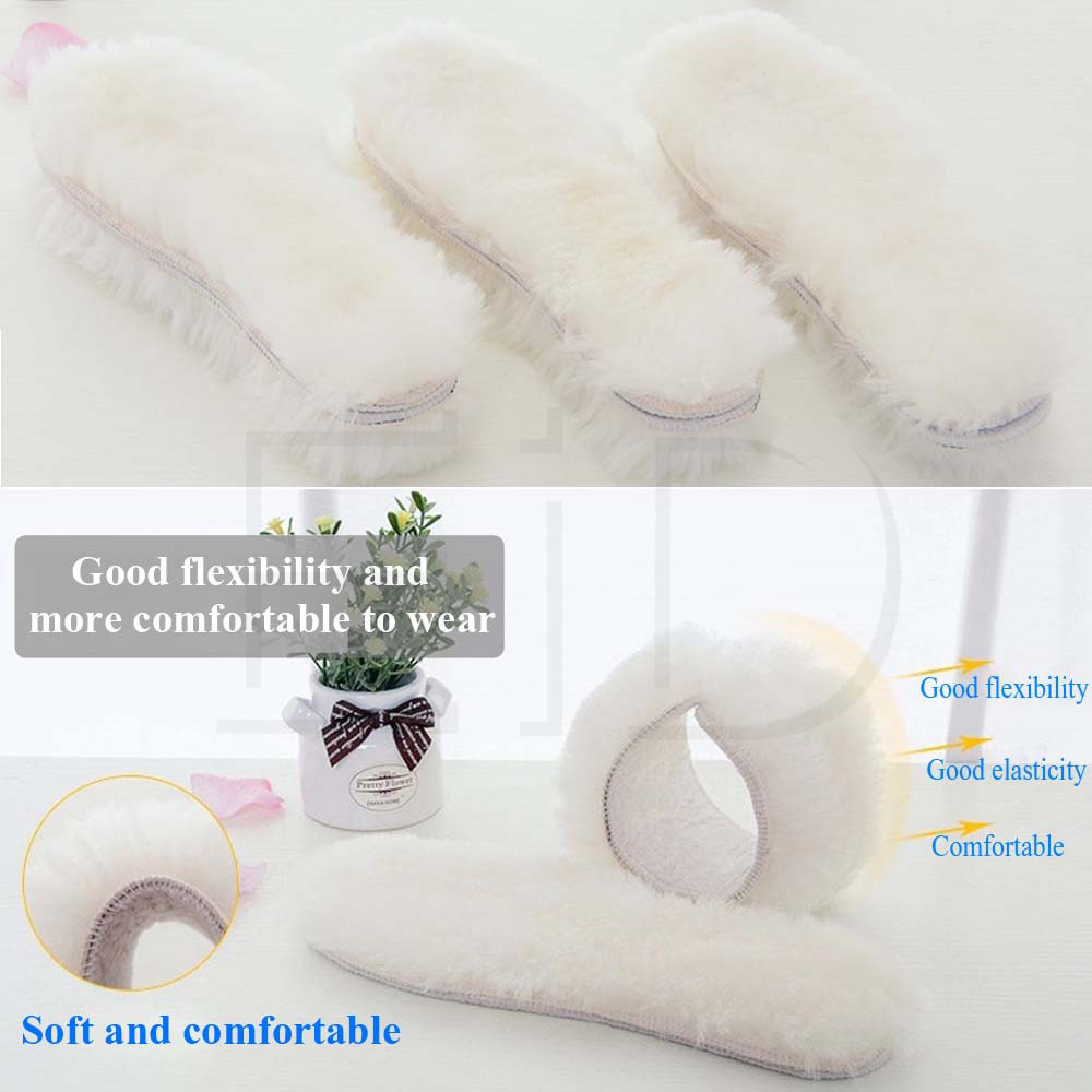 Natural Wool Insoles Fur warm  - Men Shoes Eid ulasan dan harga