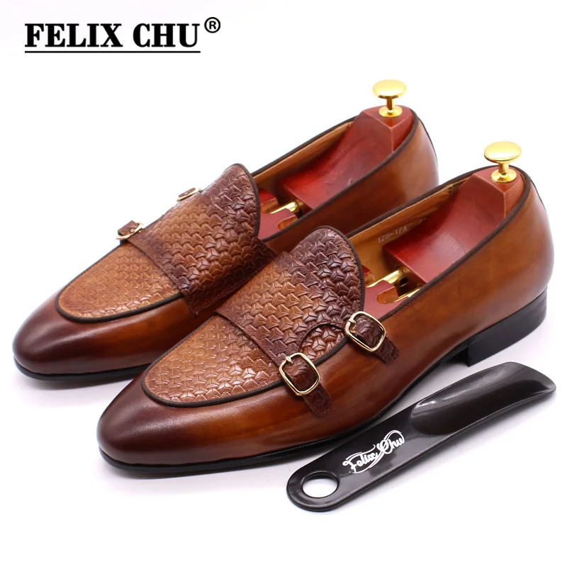 Men's Genuine Leather Loafers  - Monk Strap Shoe ulasan dan harga