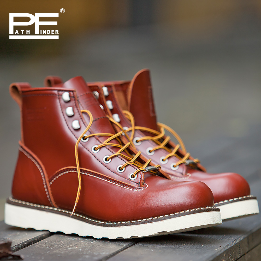 pf Men's Fashion Genuine Leath - Work Boot Steel Toe ulasan dan harga