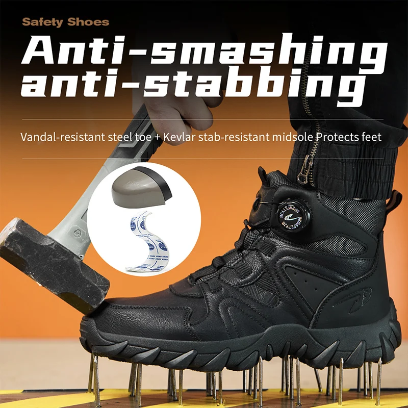 New Men's Safety Boots Work Bo - Work Boot Steel Toe ulasan dan harga
