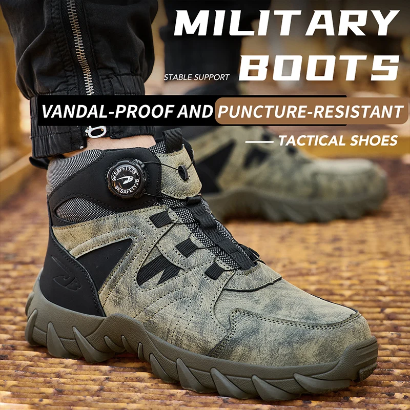 New Men's Safety Boots Work Bo - Work Boot Steel Toe ulasan dan harga