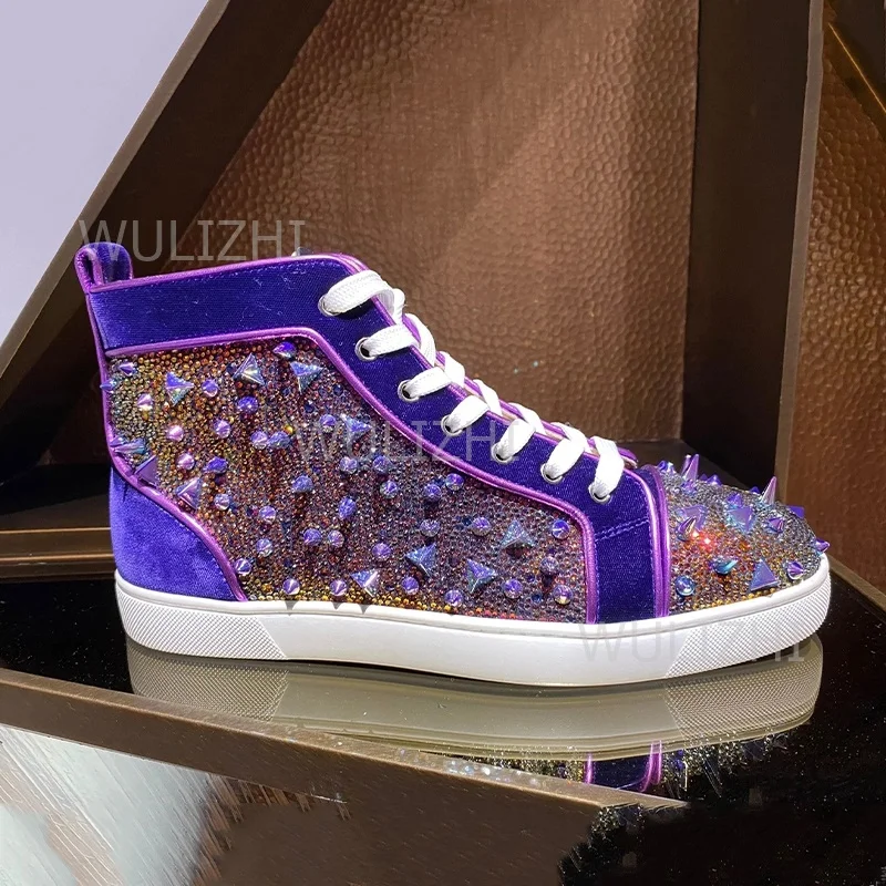 Dark Purple Crystal Rivet Men  - Men'S Shoes For Tennis ulasan dan harga