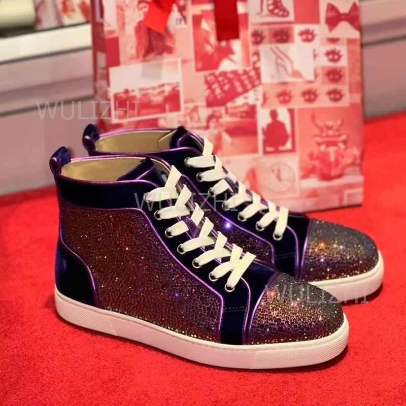 Dark Purple Crystal Rivet Men  - Men'S Shoes For Tennis ulasan dan harga
