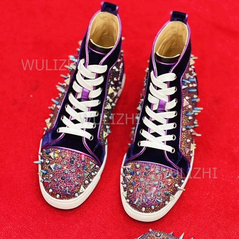 Dark Purple Crystal Rivet Men  - Men'S Shoes For Tennis ulasan dan harga