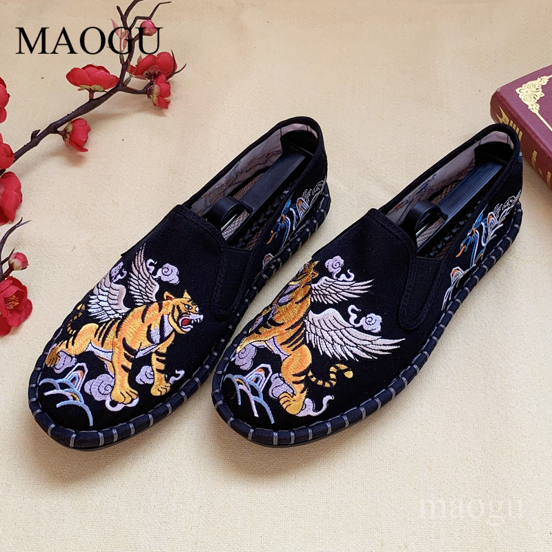Unisex Chinese Style Embroider - Men'S Shoes Loafers Casual ulasan dan harga