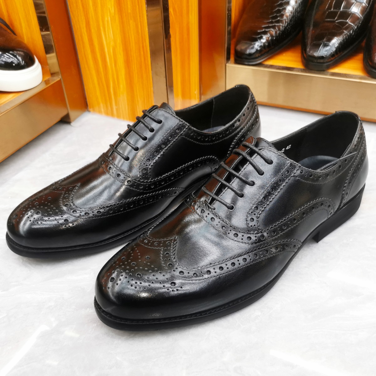 Luxury Men's Dress Shoes Genui - Monk Strap Shoe ulasan dan harga