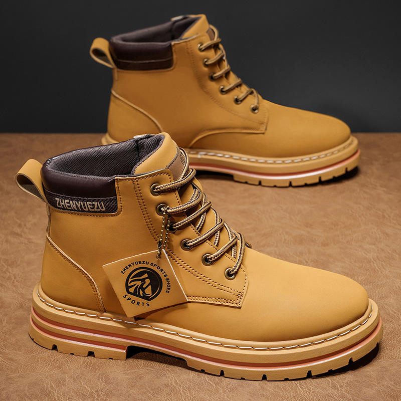 Autumn and Winter Retro Short  - Men'S Shoes To Increase Height ulasan dan harga
