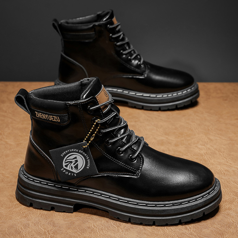 Autumn and Winter Retro Short  - Men'S Shoes To Increase Height ulasan dan harga