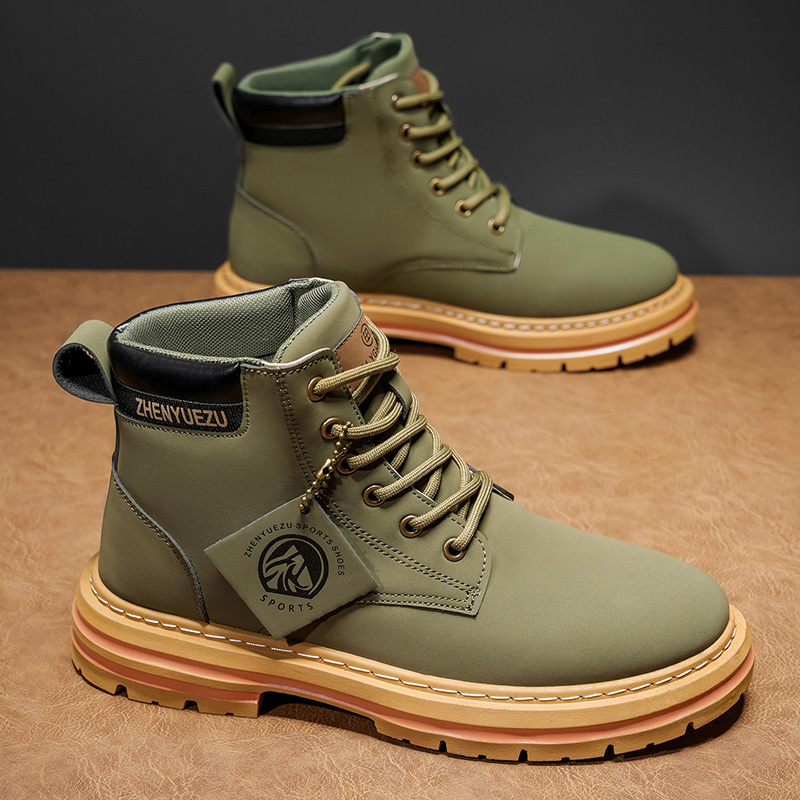 Autumn and Winter Retro Short  - Men'S Shoes To Increase Height ulasan dan harga