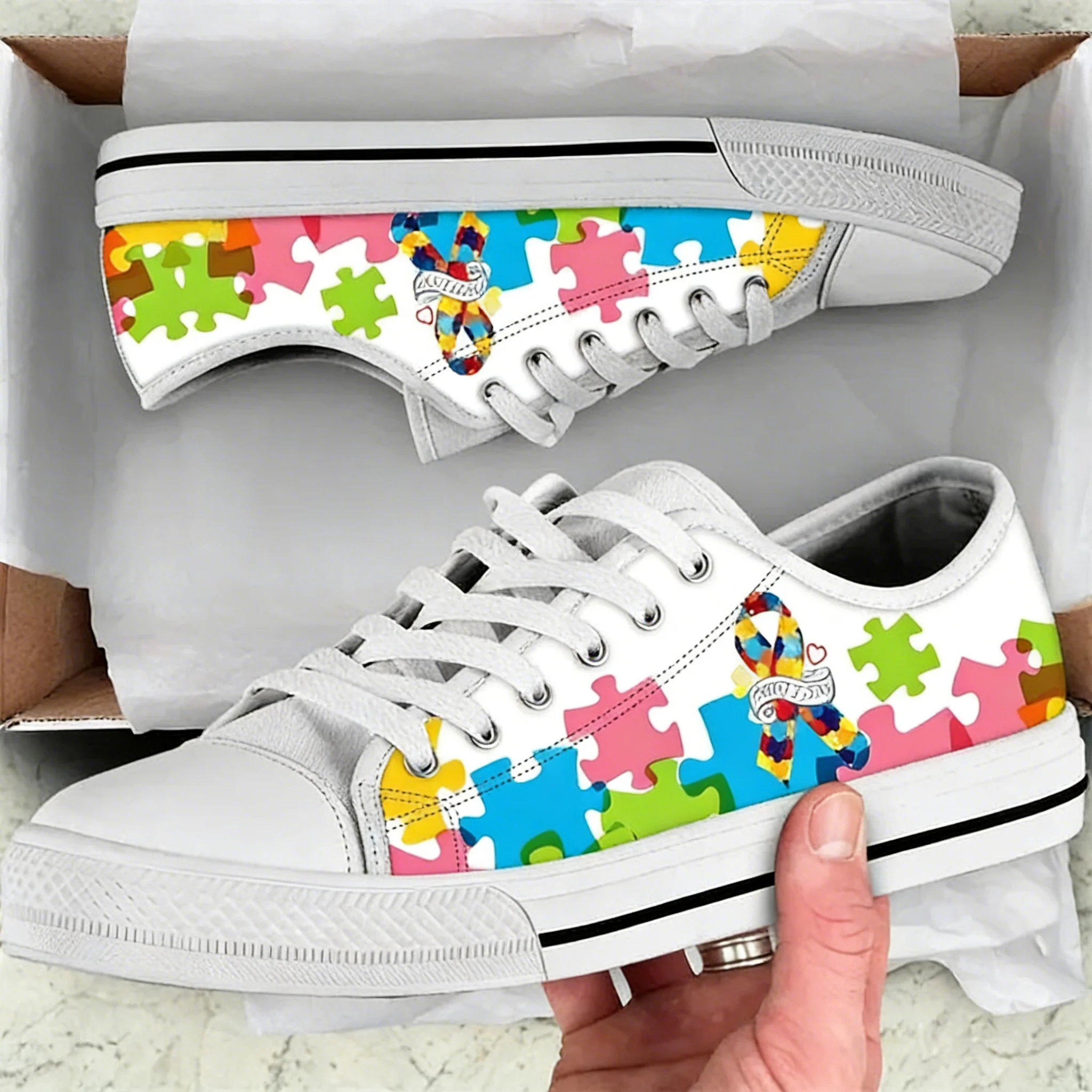 Autism Awareness Cancer Ribbon - Men'S Shoes For Tennis ulasan dan harga