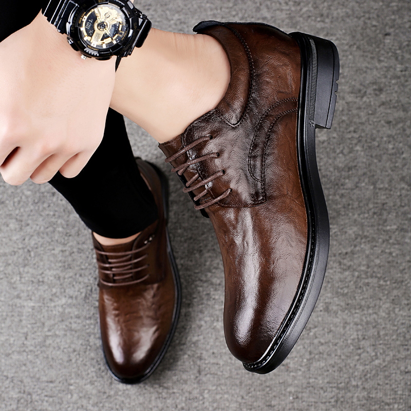Leather Casual Elevator Shoes  - Men'S Shoes To Increase Height ulasan dan harga