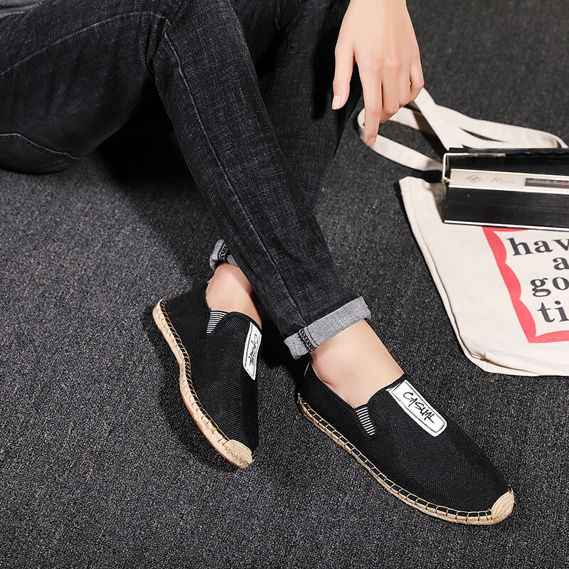Linen Male Casual Shoes Loafer - Men'S Shoes Loafers Casual ulasan dan harga